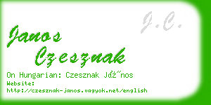 janos czesznak business card